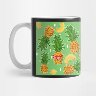 Pineapples on Green Mug